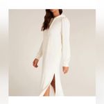 Z Supply  Ruffle Hoodie Dress in Cloud Dancer Photo 2