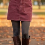 American Eagle  Corduroy Mini Skirt Women’s Size 6 Reddish Pink Super Stretch Photo 0