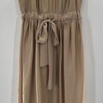 Banana Republic Vintage 100% silk cream and brown  Dress Size 12 Photo 0