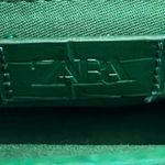 ZARA  Women's Green Leather Croc Embossed Chain Strap Handbag Crossbody Bag Photo 4