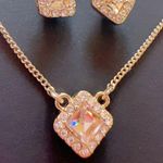 Givenchy  square diamond paved stud earrings & necklace set Photo 4