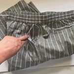 Beach Lunch Lounge women’s green stripe linen cotton Bermuda shorts, size large Photo 6