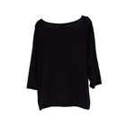 Lane Bryant  22/24 Plus Size Black Knit Cutout Neckline Quarter Sleeve Blouse Top Photo 1