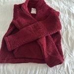 Hollister  Cozy Cropped Burgundy‎ Sherpa Jacket Photo 1