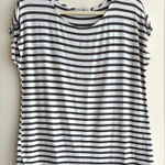 Green Envelope Grey and White Striped Short Sleeve T Photo 0