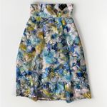 Adrianna Papell  Womens  Floral Printed Veiled‎ Fit & Flare Blue Dress Size 8 NWT Photo 9