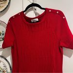 St. John  Red Knit Dress Size Small Photo 1