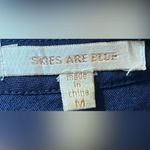 Skies Are Blue - Deep Navy Boho Long Sleeve Blouse Size M Photo 6