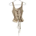 Musera Apricot Sleeveless Lace Up Sweetheart Casual Sexy Corset Tank Top Medium Photo 1