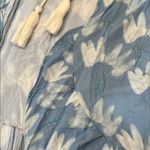 Palmacea Blue and White Floral Swimwear Resort Coverup with Flowing Design Size XS Photo 12