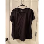 Just My Size  Women’s Short Sleeve T-Shirt Size 16W V-Neck Black Photo 1