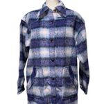 Wrangler NWT  Oversized Western Jacket  Purple/Blue Combo XS Wool Blend Photo 6