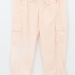 SO Blush Pink Cargo Jogger Pants Womens Belted Elastic Waist Comfort Size 16 Plus Photo 0