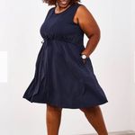 Latched Mama Black Drawstring Tank Nursing Dress Size Large Photo 0