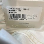 AGOLDE NEW NWT  90s Jean Mid Rise Loose Fit 30 in Enamel Cream Distressing 🥰 Photo 4