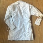 Leila Laceup Cotton Mini Shirt Dress White Photo 2