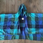 AVOCA the Mill Wool Hooded Checkered Cape Blue Size undefined Photo 2