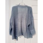 Time & Tru Gray Open Cardigan knit crochet bell sleeve Boho sz L flowy Size L Photo 4