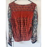 Anthropologie sz S Womens Patrons of Peace Crochet Tassle Flare Sleeve Top Boho Photo 2