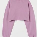 H&M HM cropped sweatshirt purple Photo 0