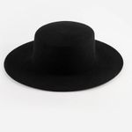 Gigi‎ Pip Black Dahlia Boater Hat XS Womens Size 55 Youth Large Photo 2