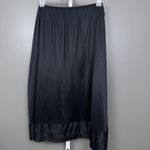 Vintage Velrose Half Slip Skirt Plus Size 5X Black 100% Nylon USA Made 31" Long Photo 2