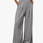 NEW High Waisted Career Waffle Dress Pants Trousers Pockets S Gray Photo 2