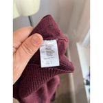 Elan Burgundy Metallic Cut Out Turtleneck Long Sleeve Sweater Knit Pullover Sz S Photo 5