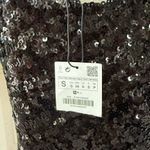 ZARA NWT  Knit Black Sequin Tank Top S Photo 4