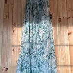 Lulus NWT  Soiree Perfection Light Blue Floral Ruffled Tiered Maxi Dress Size S Photo 2