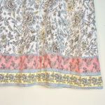 Ann Taylor Loft XS A-Line Pleated Midi Skirt pastel Floral Print Linen P… Photo 2