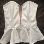 Nasty Gal Strapless Peplum Mesh Top Photo 6