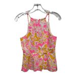 Lilly Pulitzer Magnolia Top Kir Pink Orange Royal Ohh La La Halter Tank Sz 2 Photo 4