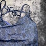 Athleta NWT  navy snakeskin keyhole one piece swimsuit small Photo 5