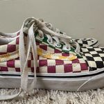 Vans  Old Skool Glitter Check 'Mardi Gras' Edition Women’s Size 7 Skate Shoes Photo 2