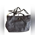 Women's Brown‎ Leather Tote Bag with Gold Hardware made in Italy Brown Photo 9