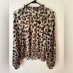 BUDDY LOVE Bridgerton Long Sleeve Blouse in Oreo Cheetah Pattern Size Small Photo 9