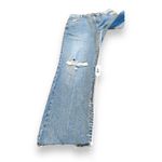 Garage  Denim Droite 90s Straight‎ Leg Light Wash Distressed Raw Hem Jeans Sz 27 Photo 10