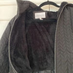 BCBGeneration  Black Quilted Silver Hardware Lined‎ Parka Hooded Size XS Jacket Photo 8