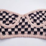 For Love & Lemons Cream And Black Knit Lana Bustier Top Photo 1