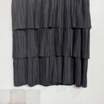 Alfani  Woman Black Pleated Tiered Midi Skirt Sz 1X Photo 2