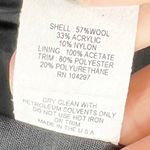 Milly Black White Tweed Wool Long Black Button Coat Size 8 Photo 5