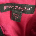 Betsey Johnson Vintage Y2K Black Hot Pink Lace Bow Mini Dress Size 8 Photo 1