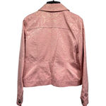 Casual Corner Vintage Y2K Pale Rose Pink Damask Button Front Jean Jacket Size 12 Photo 7