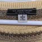 St. John Sport maize yellow striped Wool knit sweater sleeveless top women’s S Photo 3