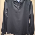 Lands' End Classic Black Blouse Photo 4