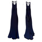 Maria Bianca Nero NWT! Ruffle Low Back Mermaid Gown IN NAVY (2) Photo 2