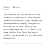 Kendra Scott Elisa Pendant Gold Rose Quartz Necklace Photo 6