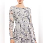 Mac Duggal Floral Embellished Illusion Sleeve Embroidered A-Line Gown- NWT Photo 1