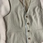 Topshop Beige Button-Up Vest Photo 7